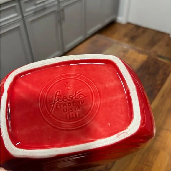 Red Fiesta Ware Vintage Pitcher - Made in the USA - Picture 7 of 10